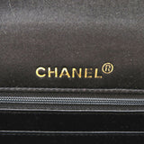 CHANEL Matelasse Chain Shoulder Bag, Satin, Women's, Black