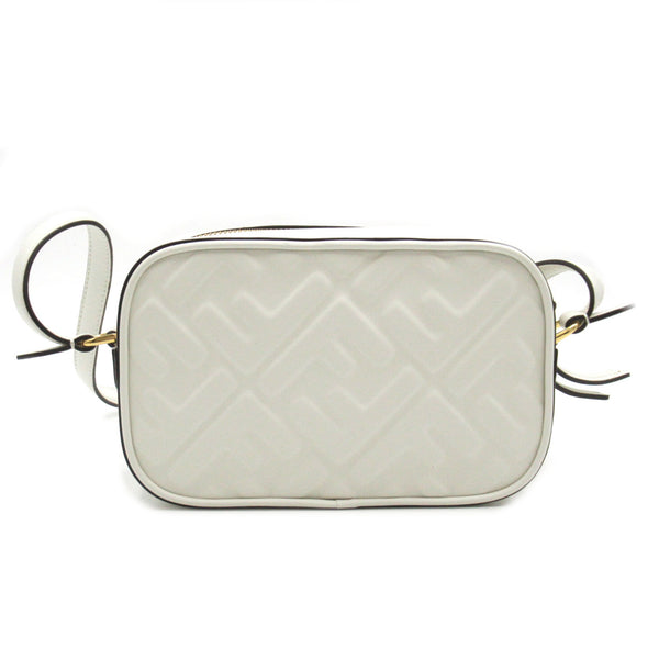 FENDI Camera Mini Shoulder Bag White leather 8BS077ANWTF0QVL