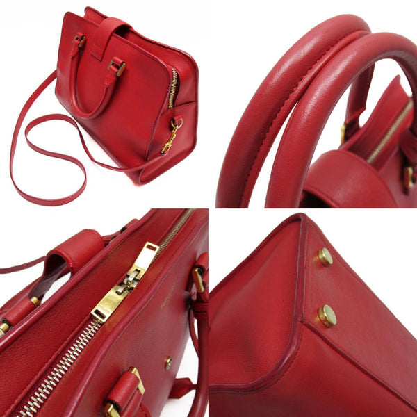 Saint Laurent SAINT LAURENT handbag shoulder bag Baby Cabas leather red gold women's w0305a