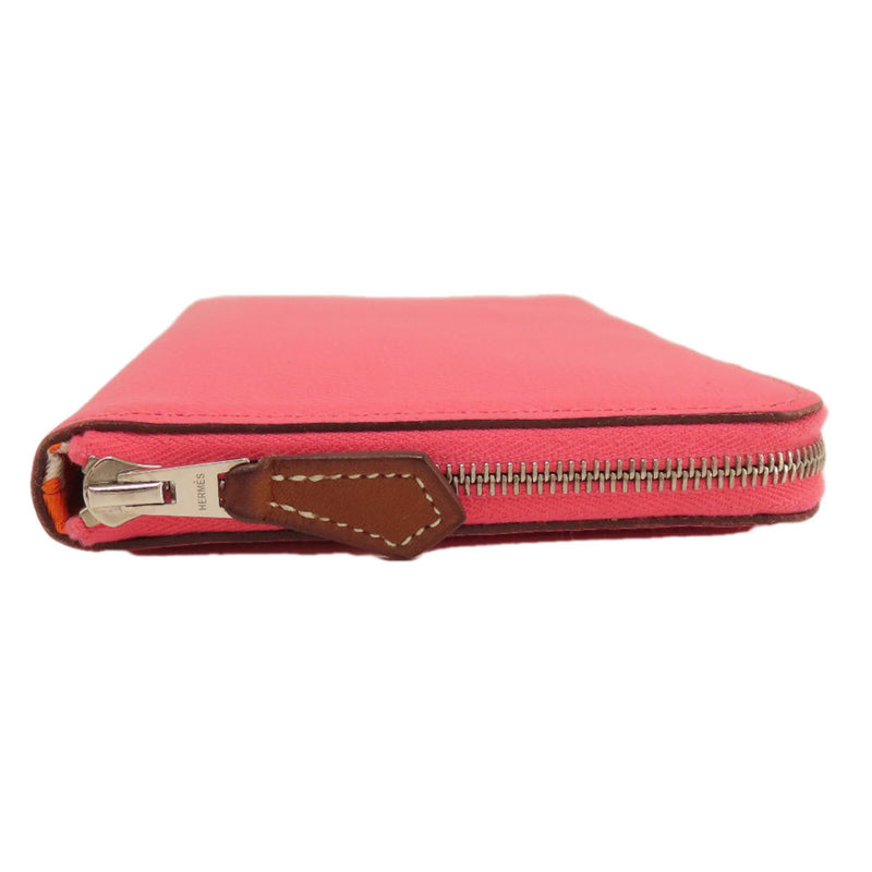 Hermes Azap Silk In Long Rose Azalee Wallet Epson Women's