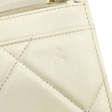 Chanel Chain Wallet 19 Coco Mark Matelasse Lambskin AP0957 CHANEL White