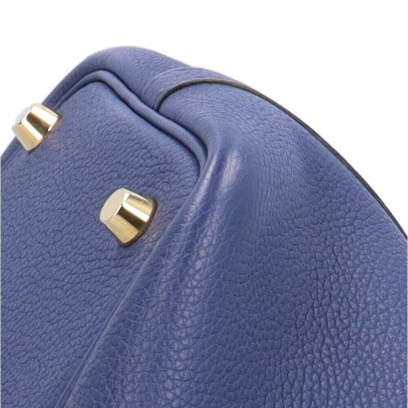 Hermes Picotan Lock PM Handbag Togo Blue Ladies HERMES