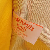 Hermes Beach Bag Apres La Vague Women's and Men's Tote Cotton Yellow