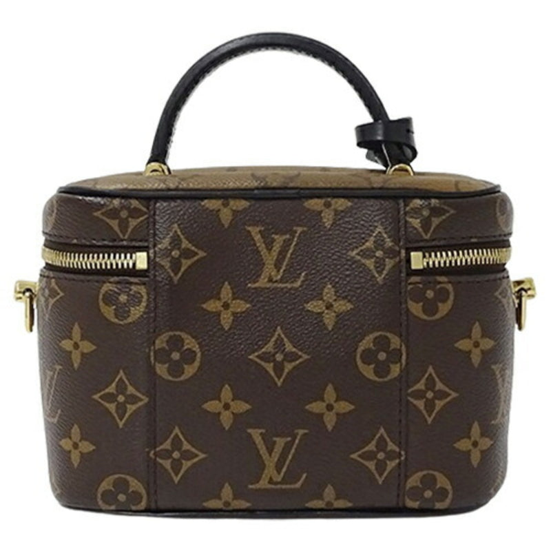 Louis Vuitton LOUIS VUITTON Bag Monogram Reverse Women's Handbag Shoulder 2way Vanity NV PM M45165 Brown Chain Compact