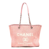 CHANEL AS3257 Deauville Bag Shoulder Canvas Women's Pink