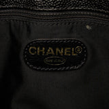 CHANEL Coco Mark Chain Tote Bag Black Caviar Skin Women's