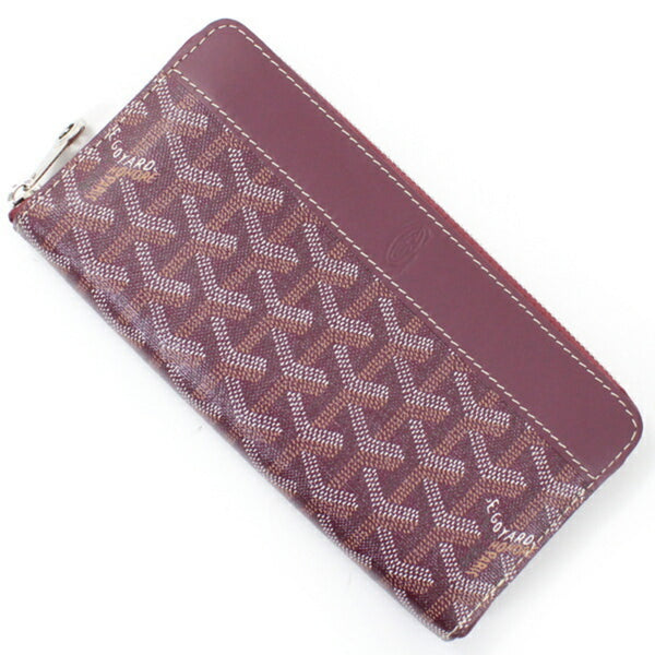 Goyard Long Wallet Round Zip Around Matignon GM APMZIP Herringbone Men's Canvas Leather Bordeaux GOYARD TK2262