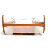 Fendi Customization Bag Peekaboo Cover Hand Bag Orange x clear