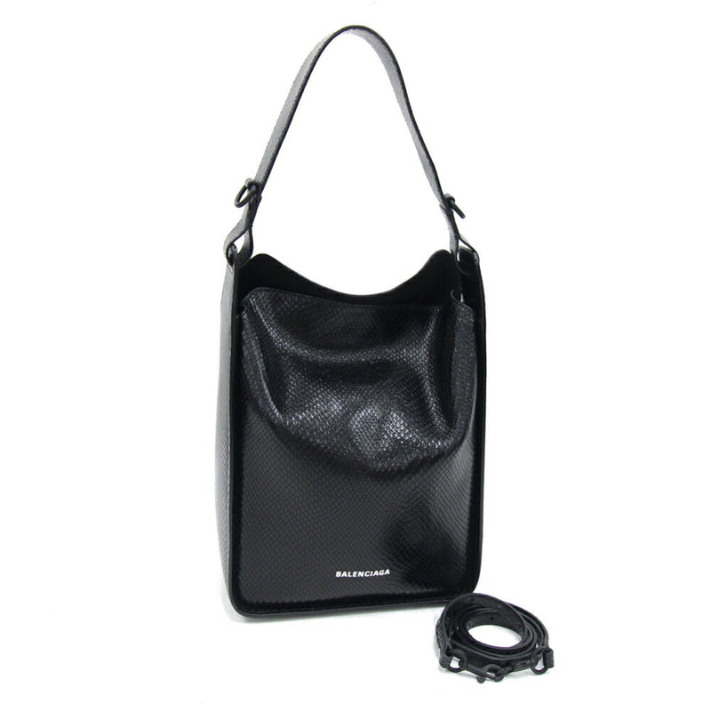 Balenciaga Shoulder Bag North South 659920 Black Leather Women's BALENCIAGA