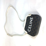 CELINE Crossbody Pochette bag Shoulder Bag Brown White