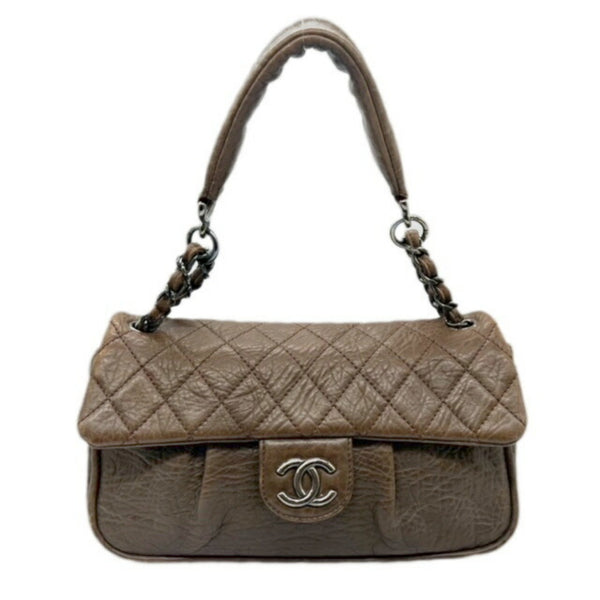 CHANEL Matelasse Short Shoulder Bag Brown No. 12 Ladies