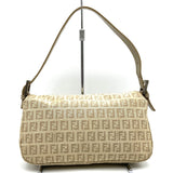 FENDI Mamma Bucket Handbag Bag Zucchino Beige Canvas Women's