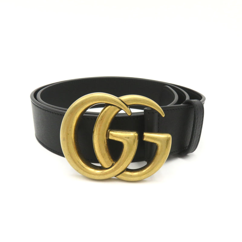 GUCCI GG Marmont leather belt Black leather 397660AAA5Z100090