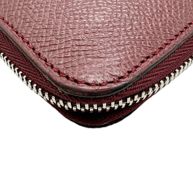 HERMES Azap Long Silk In Round Wallet Epson Rouge H □R engraved 2014 Women's Men's