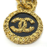 Chanel Coco CC Mark Charm 03A Key ring Gold x Black