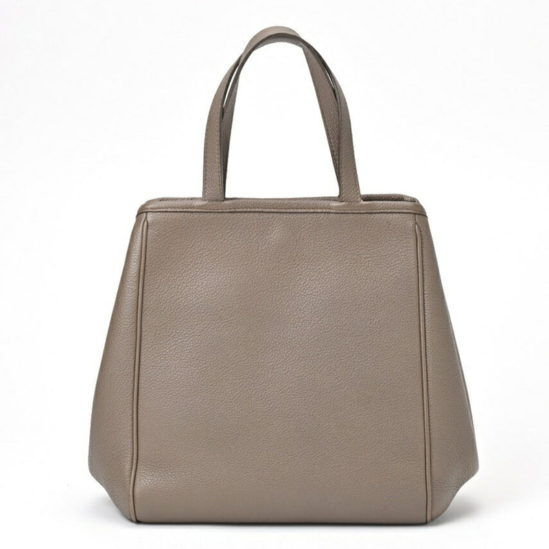 CELINE Small Fold Cabas Tote Bag 19407 Grained Calfskin Greige E-155535