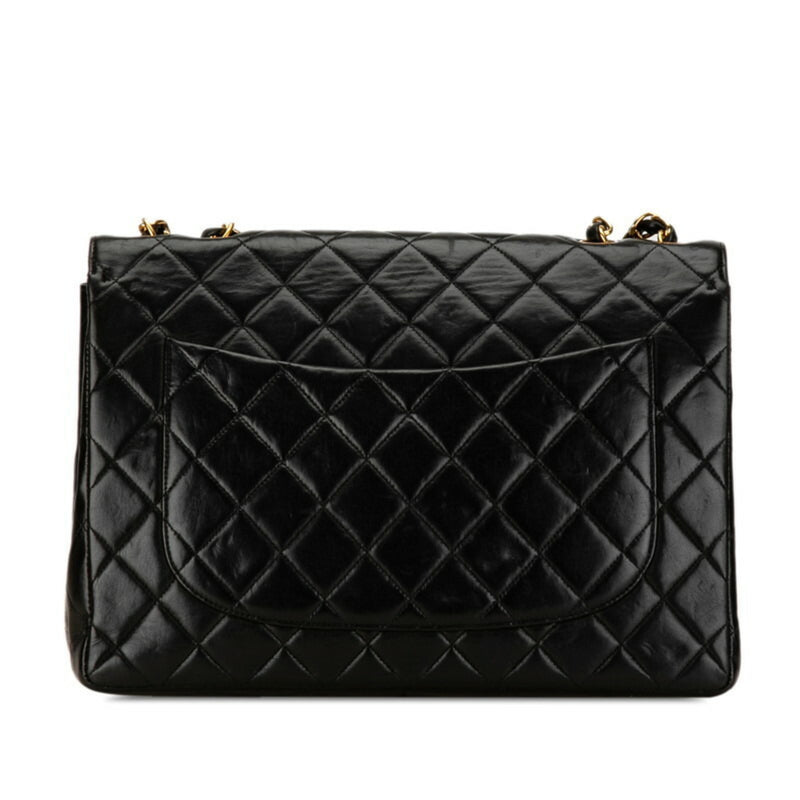 Chanel Matelasse 30 Coco Mark Chain Shoulder Bag Black Lambskin Women's CHANEL