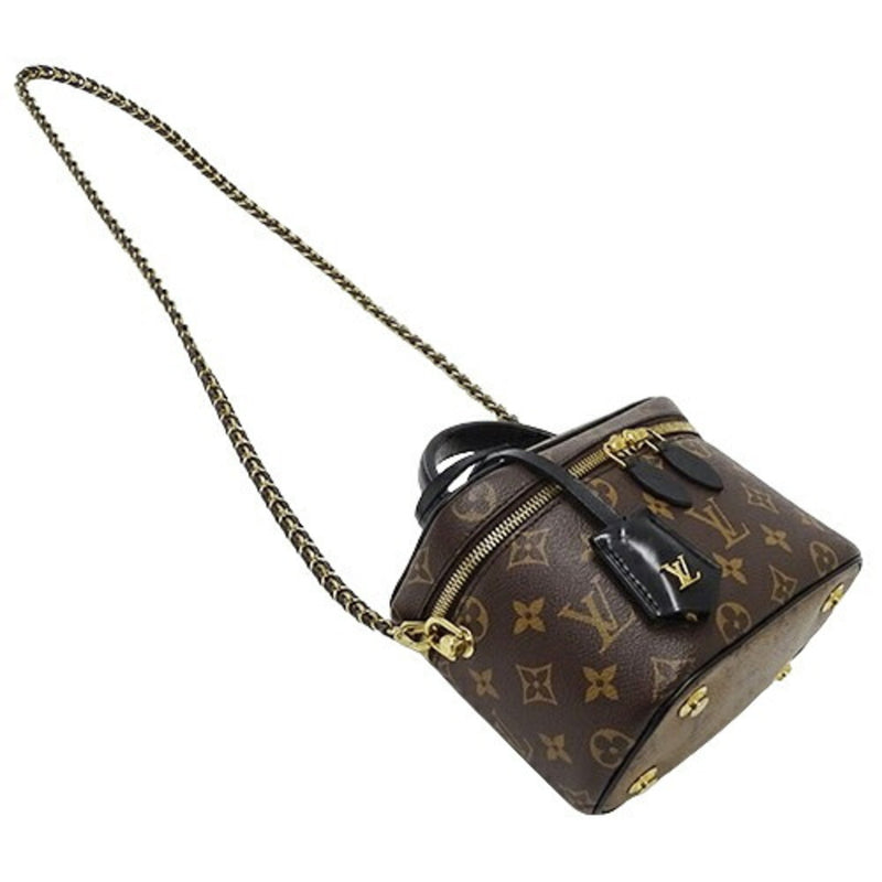 Louis Vuitton LOUIS VUITTON Bag Monogram Reverse Women's Handbag Shoulder 2way Vanity NV PM M45165 Brown Chain Compact