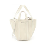 BALENCIAGA Everyday XS North South Handbag Bag Canvas Leather Women's White