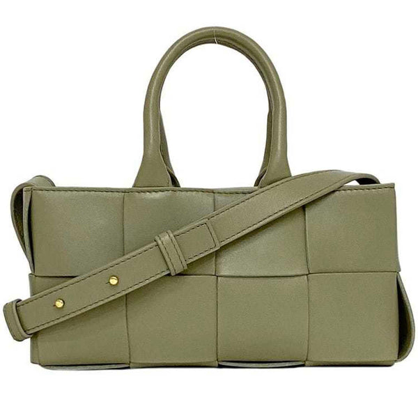 Bottega Veneta 2-way bag East West Light Green Arco f-20865 Bag Leather BOTTEGA VENETA Shoulder Handbag Smoky color Hand