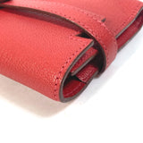 Hermes Compact wallet Trifold wallet Rouge Coo Red SilverHardware