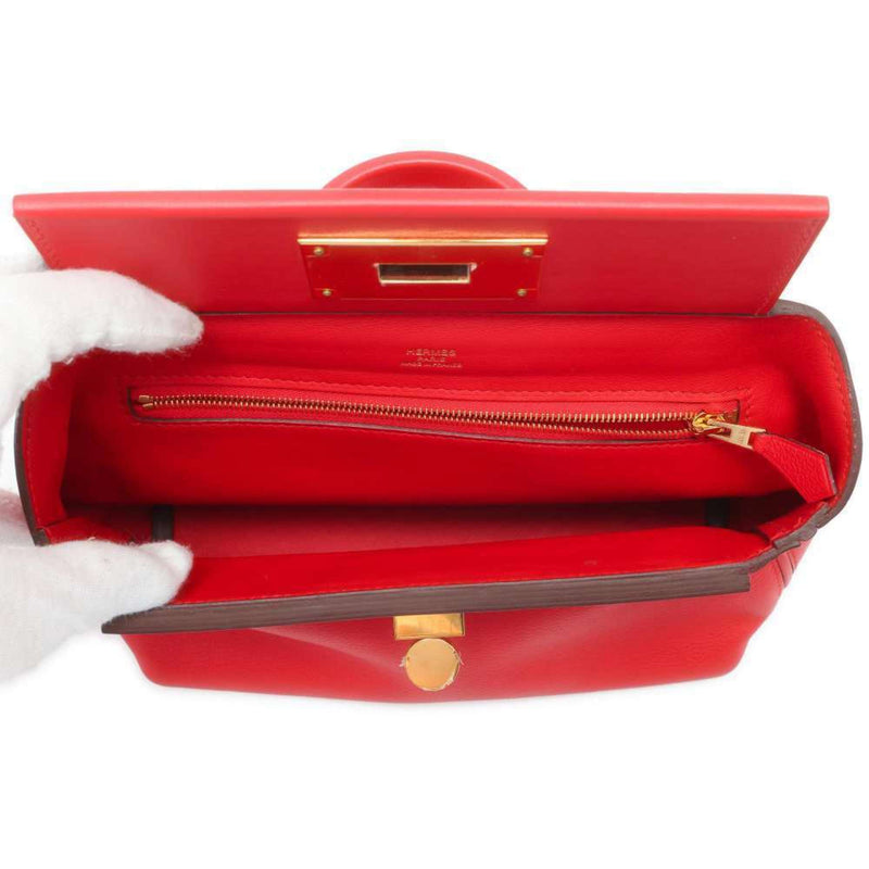 Hermes 24 Sac Vinquatre Rouge Tomato Evercolor Swift Y Stamp 2way Shoulder