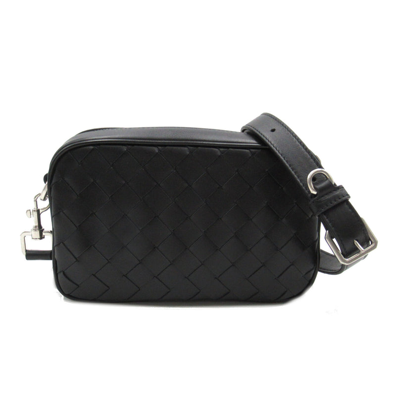 BOTTEGA VENETA Mini Intrecciato camera bag Black leather 765911V2HL18803