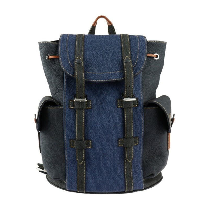 LOUIS VUITTON Christopher PM Backpack LV Fall Collection Rucksack/Daypack M21373 Taurillon Leather Blue Black Vuitton