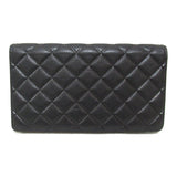 CHANEL Bifold long wallet Black Caviar Skin (Grained Calf)