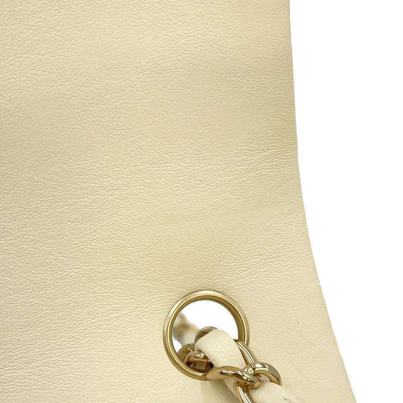 Chanel Chain Shoulder Bag Coco Mark Matelasse Lambskin A69900 CHANEL Flap White Black