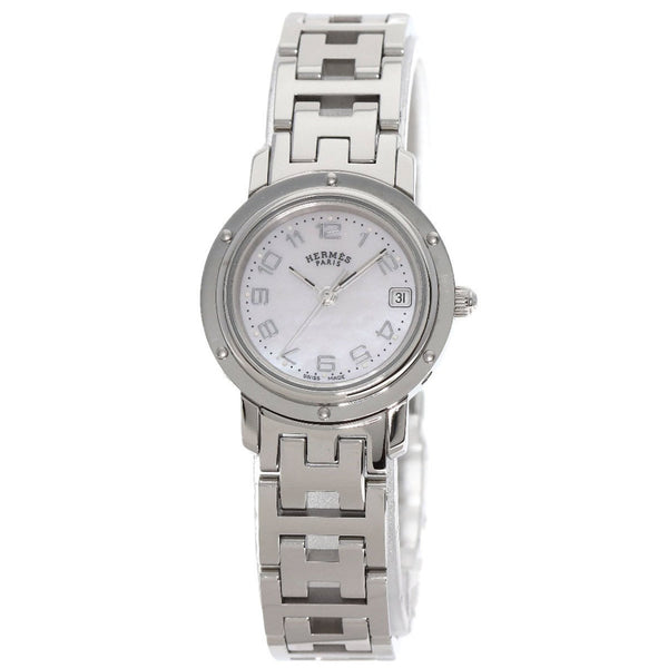 Hermes CL4.210 Clipper Nacle Watch Stainless Steel SS Ladies HERMES