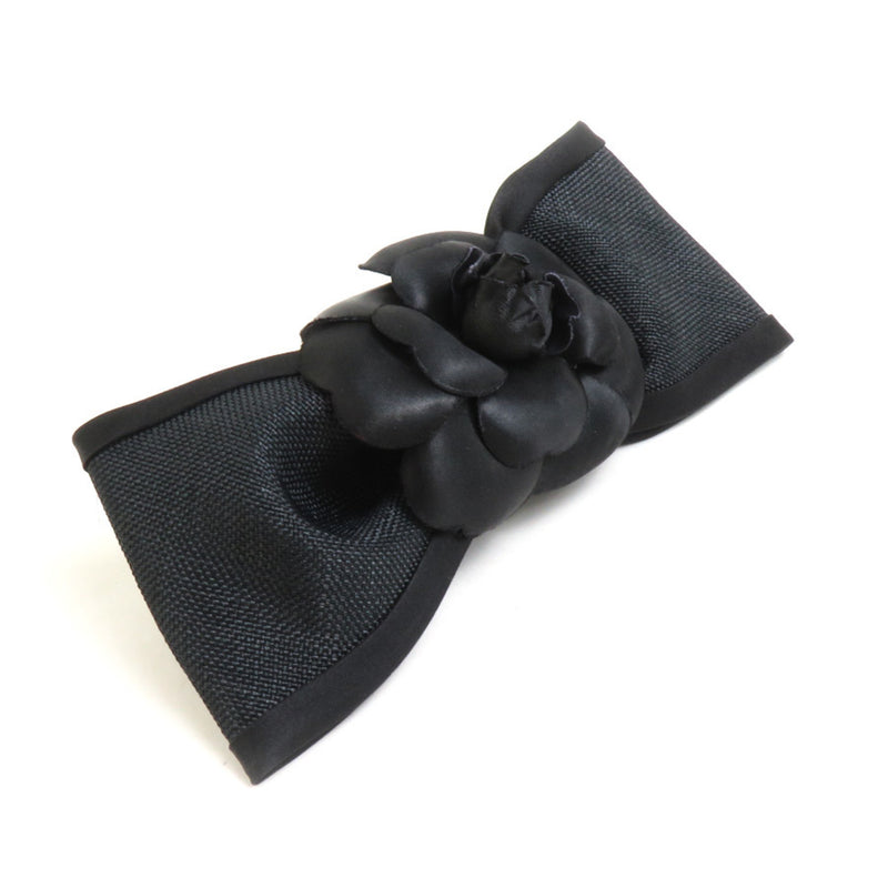 CHANEL Barrette Satin Nylon Black Women's h30327f