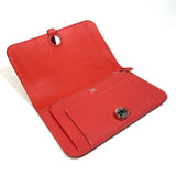 Hermes Dogon GM Bifold Long Wallet Rouge tomato RedBased SilverHardware