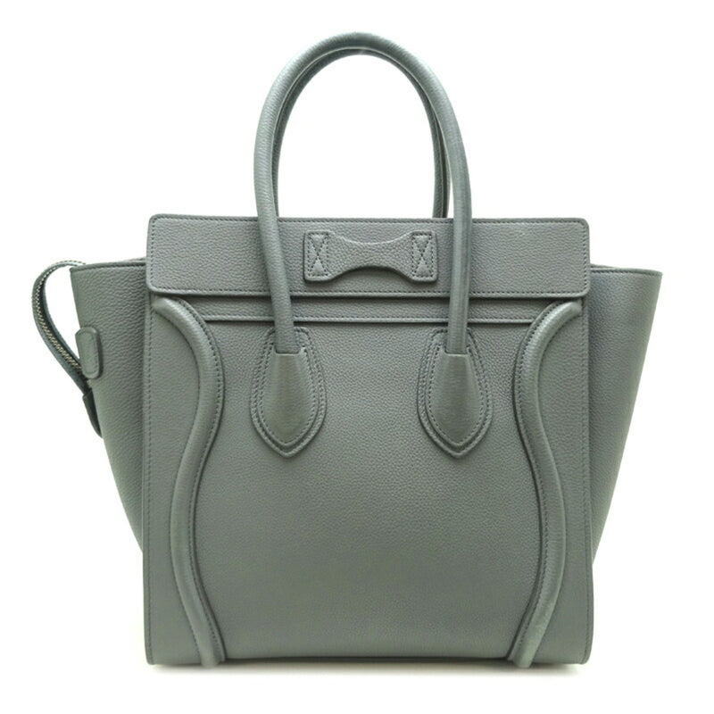 Celine Luggage Micro Shopper Women's Handbag 189793 Leather Grey DH83130