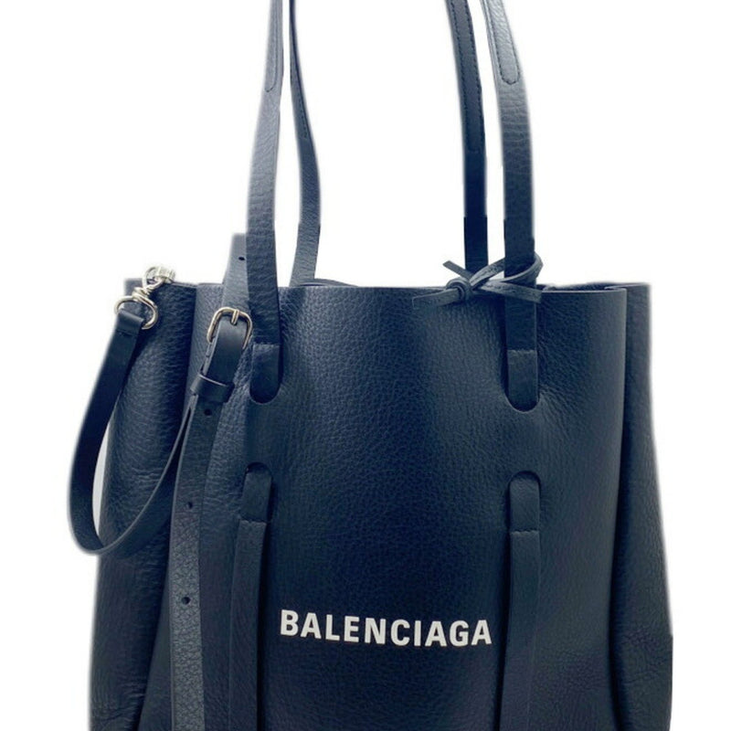 BALENCIAGA Everyday Tote XS Leather Black Shoulder 489813 Women's Men's