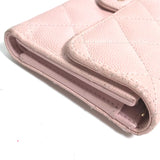 Chanel AP0232 Quilted flap wallet Trifold wallet Baby pink pink