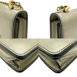 Christian Dior Shoulder Bag J'A DIOR Leather Metal Gold Women's z1069