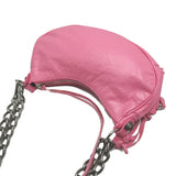 Balenciaga Le Cagole XS Chain Shoulder Women's Bag 712813 Arena Lambskin Pink