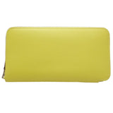 HERMES Azap Silk-in Long Wallet Vaux Epson Yellow 083143