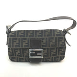 Fendi Zucca FF pattern bag flap Shoulder Bag BrownBased