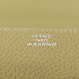 Hermes Dogon Wallet/Coin Case Beige Taurillon Women's