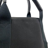 Balenciaga Tote Bag Navy Cabas S Small Black 339933 Canvas Leather BALENCIAGA Handbag Ladies