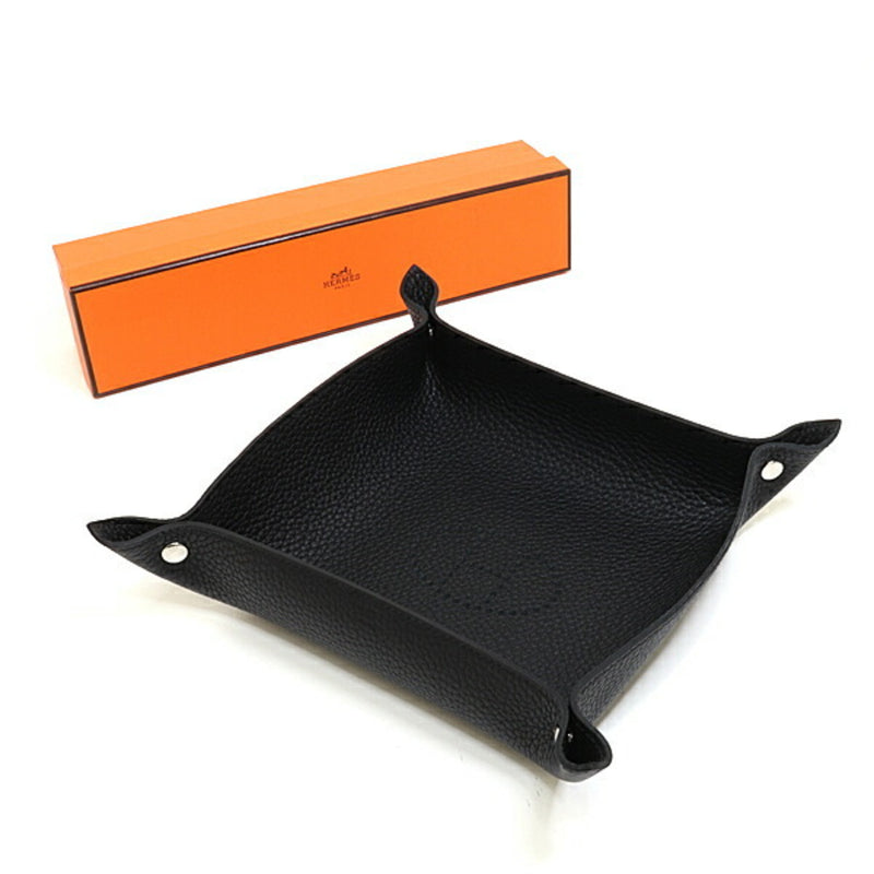 HERMES Vido Posh Tray Taurillon Black U engraved ()