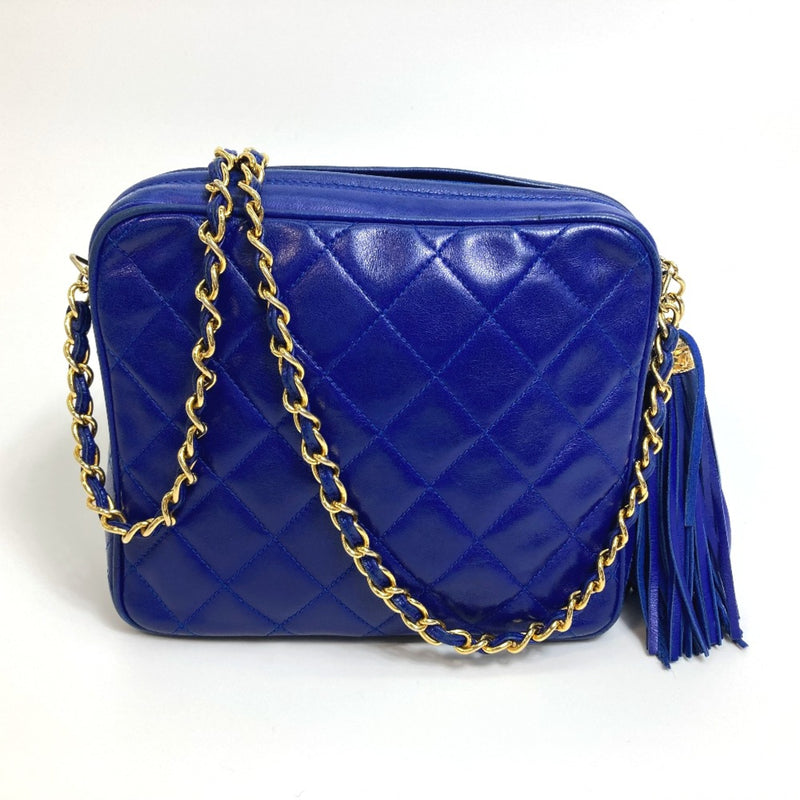 Chanel CC Mark CC bag shawl Shoulder Bag blue GoldHardware