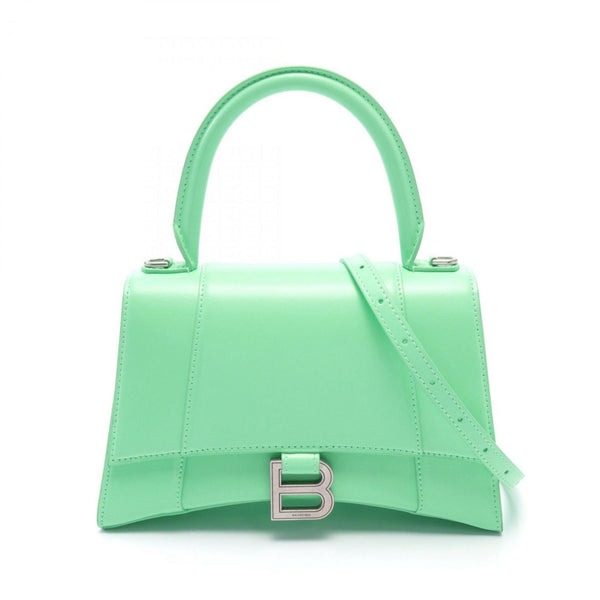 BALENCIAGA HOURGLASS Small Handbag Bag Leather Women's Green 5935461QJ4Y3823