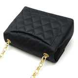 Chanel Matelasse 17 Chain Women's Shoulder Bag A35200 Satin Black