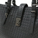 BOTTEGA VENETA Bottega Veneta Intrecciato Roma Bag Handbag Tote Leather Black 171265