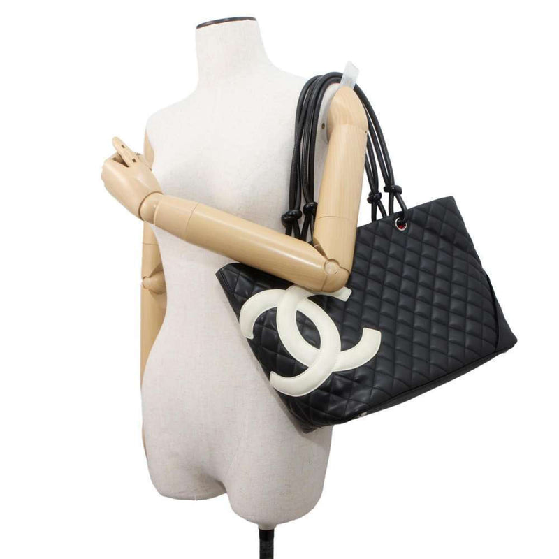 Chanel Tote Bag Cambon Line Large Coco Mark A25169 Shoulder Black Women's CHANEL