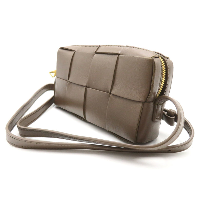 BOTTEGA VENETA Cassette mini crossbody bag Gray taupe gray leather 755031VCQC42560