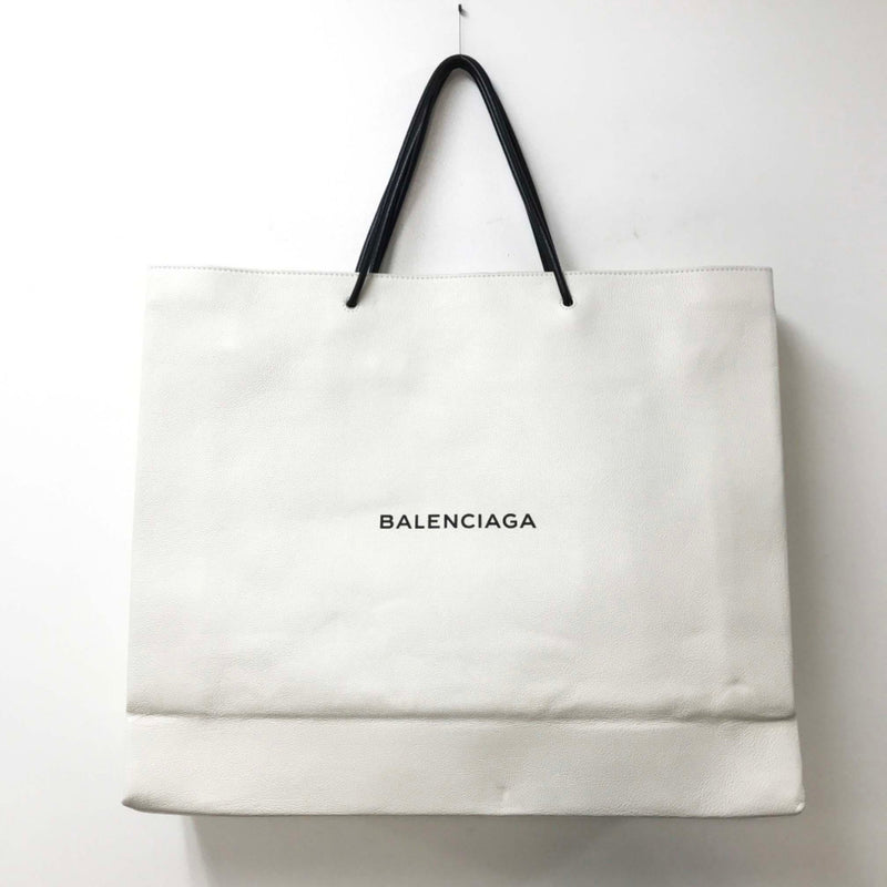 Balenciaga 482543 logo Bag Tote Bag Shoulder Bag White Black